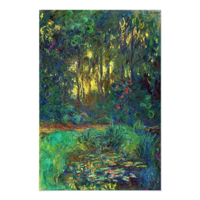 Claude Monet - Ecke eines Teiches mit Wasserlilien Fotodruck (Vorne)