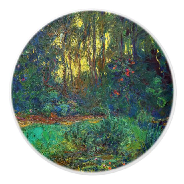 Claude Monet - Ecke eines Teiches mit Wasserlilien Keramikknauf (Vorderseite)