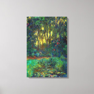 Claude Monet - Ecke eines Teiches mit Wasserlilien Leinwanddruck