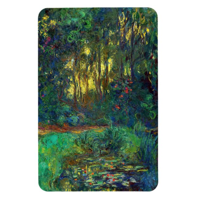 Claude Monet - Ecke eines Teiches mit Wasserlilien Magnet (Vertikal)