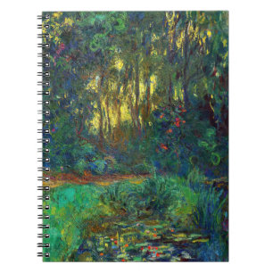 Claude Monet - Ecke eines Teiches mit Wasserlilien Notizblock