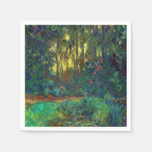 Claude Monet - Ecke eines Teiches mit Wasserlilien Serviette
