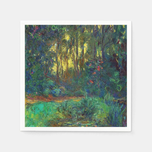 Claude Monet - Ecke eines Teiches mit Wasserlilien Serviette (Vorderseite)