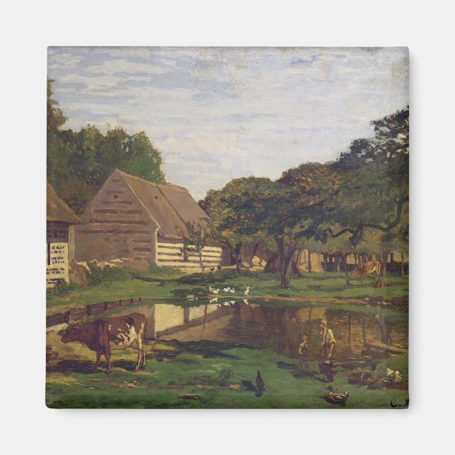 Claude Monet | Ein Bauernhof in der Normandie Magnet (Vorne)