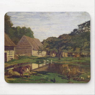 Claude Monet ein Hof in Normandie Mousepad
