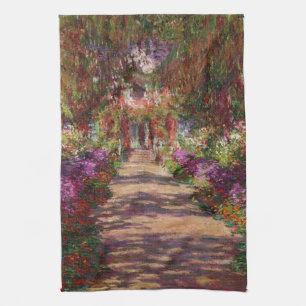 Claude Monet   Ein Weg im Monet-Garten Geschirrtuch