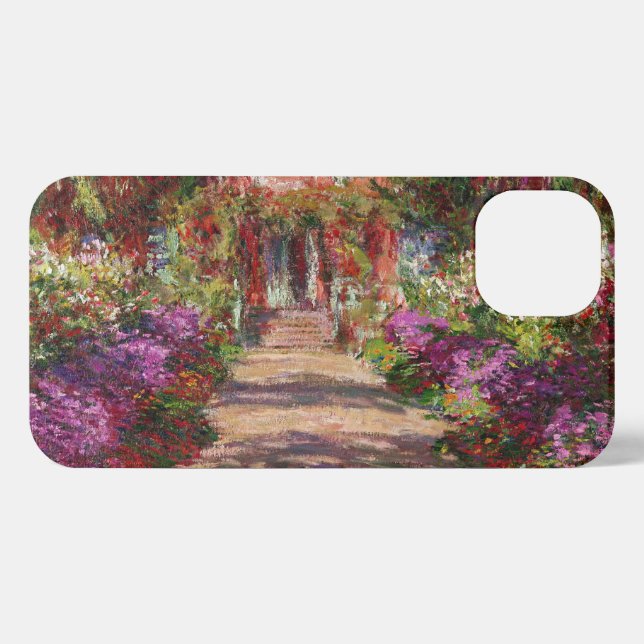 Claude Monet | Ein Weg im Monet-Garten iPhone Hülle (Rückseite (Horizontal))