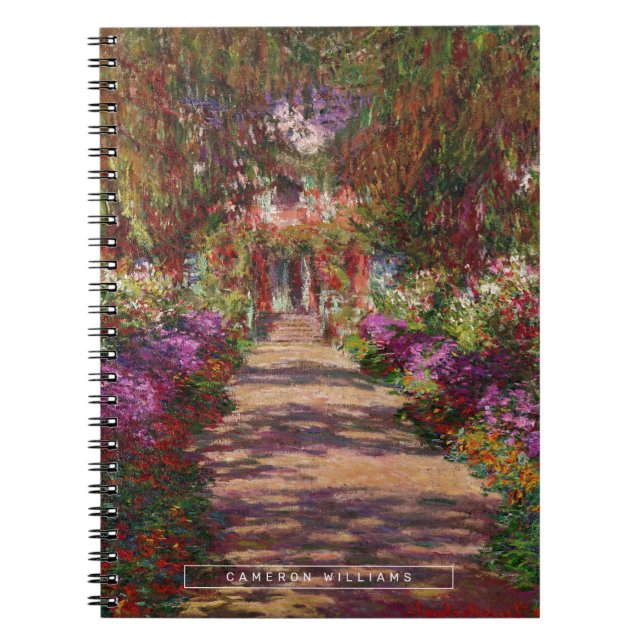 Claude Monet | Ein Weg im Monet-Garten Notizblock (Vorderseite)