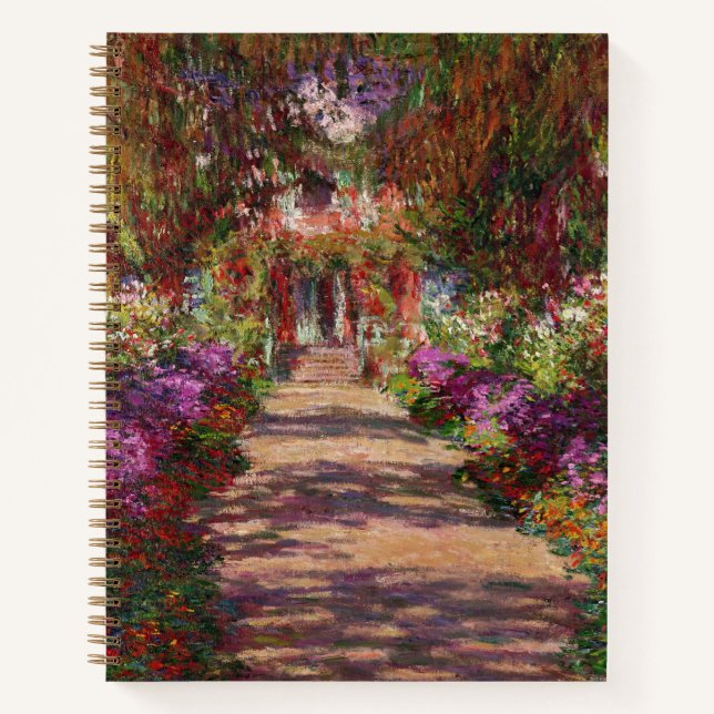 Claude Monet | Ein Weg im Monet-Garten Notizbuch (Vorderseite)