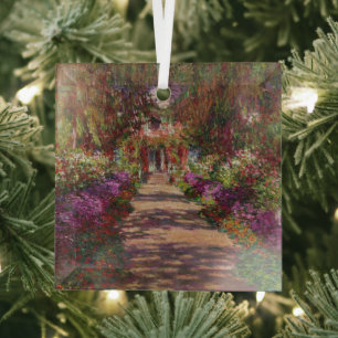 Claude Monet Ein Weg im Monet-Garten Ornament Aus Glas