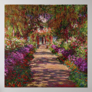 Claude Monet   Ein Weg im Monet-Garten Poster