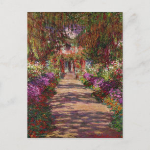 Claude Monet   Ein Weg im Monet-Garten Postkarte