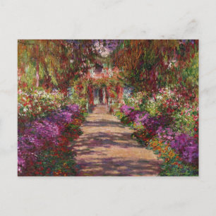 Claude Monet   Ein Weg im Monet-Garten Postkarte