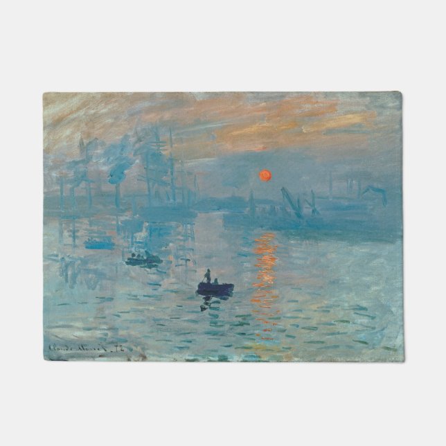 CLAUDE MONET - Eindruck, Sonnenaufgang 1872 Fußmatte (Vorderseite)