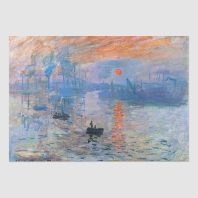 Claude Monet | Eindruck, Sonnenaufgang (1872) Seidenpapier (Vorderseite)
