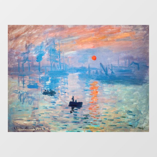 Claude Monet - Eindruck, Sonnenaufgang Fensteraufkleber (Blatt)