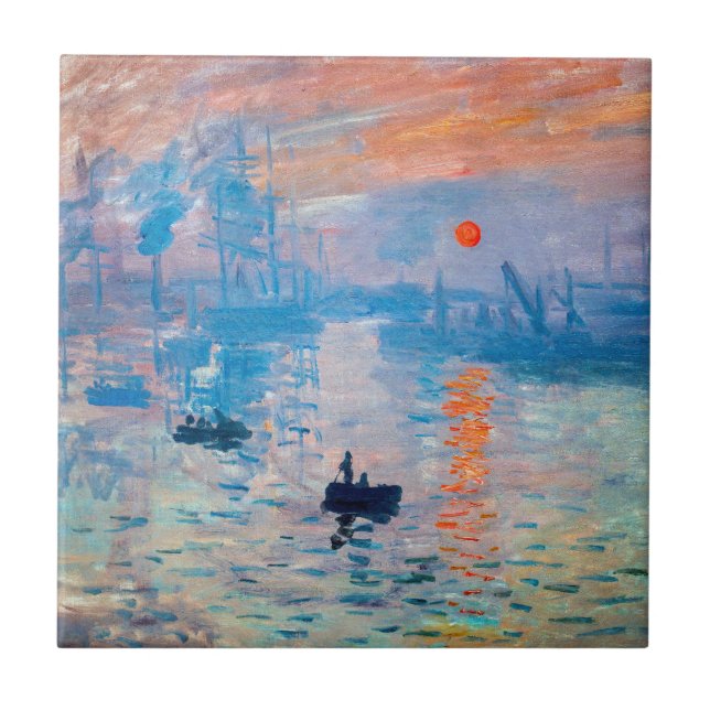 Claude Monet - Eindruck, Sonnenaufgang Fliese (Vorderseite)