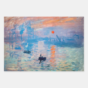 Claude Monet - Eindruck, Sonnenaufgang Geschenkpapier Set