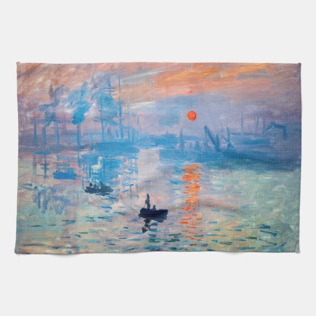 Claude Monet - Eindruck, Sonnenaufgang Geschirrtuch (Horizontal)
