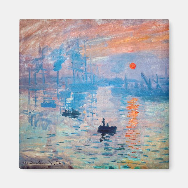 Claude Monet - Eindruck, Sonnenaufgang Magnet (Vorne)