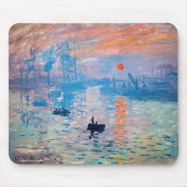 Claude Monet - Eindruck, Sonnenaufgang Mousepad (Vorne)