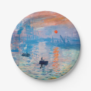 Claude Monet - Eindruck, Sonnenaufgang Pappteller