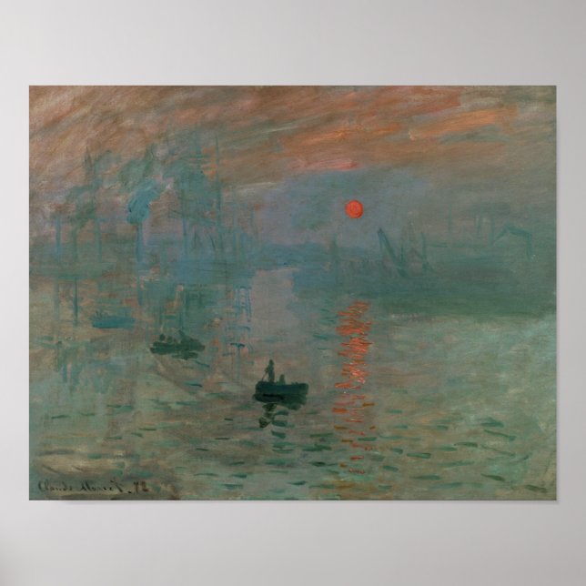 Claude Monet - Eindruck, Sonnenaufgang Poster (Vorne)