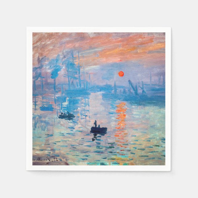 Claude Monet - Eindruck, Sonnenaufgang Serviette (Vorderseite)