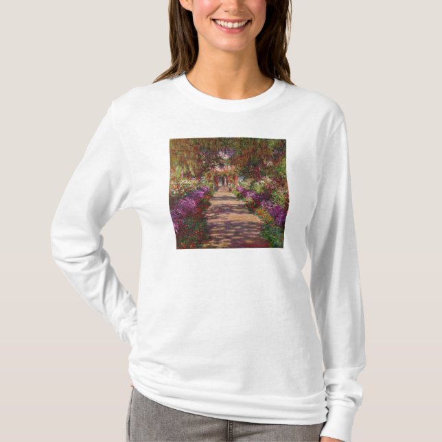 Claude Monet | eine Bahn in Monets Garten T-Shirt (Vorderseite)