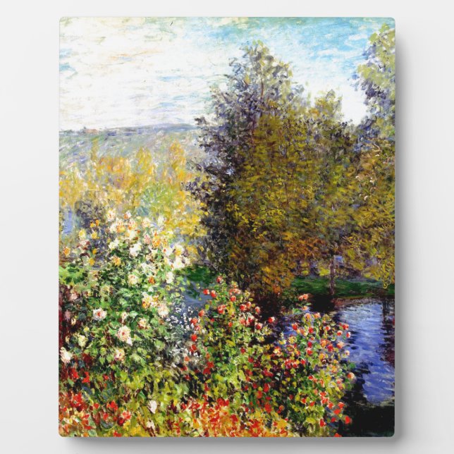 Claude Monet Eine Ecke des Gartens Fotoplatte (Vorderseite)