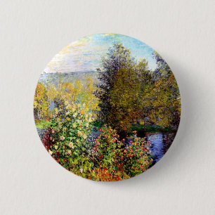 Claude Monet Eine Ecke des Gartens in Montgeron Button
