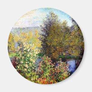 Claude Monet Eine Ecke des Gartens in Montgeron Magnet