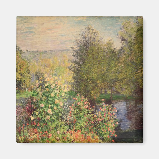 Claude Monet | Eine Ecke des Gartens in Montgeron Magnet (Vorne)