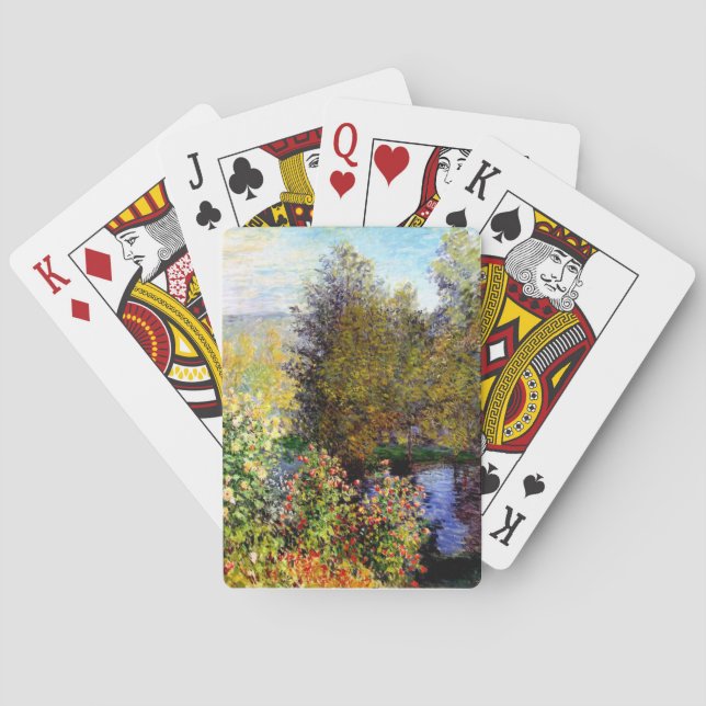 Claude Monet Eine Ecke des Gartens Spielkarten (Rückseite)