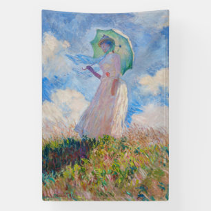 Claude Monet - Eine Frau mit einem Parasol gegenüb Banner