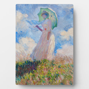 Claude Monet - Eine Frau mit einem Parasol gegenüb Fotoplatte