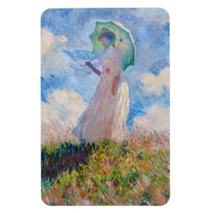 Claude Monet - Eine Frau mit einem Parasol gegenüb Magnet