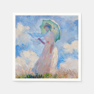 Claude Monet - Eine Frau mit einem Parasol gegenüb Serviette
