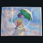 Claude Monet - Eine Frau mit einem Sonnenschirm au Große Geschenktüte<br><div class="desc">Studium einer Figur im Freien,  auch bekannt als Frau mit einem Parasol/Regenschirm rechts. Von Claude Monet im Jahre 1886.</div>