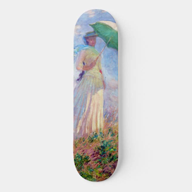 Claude Monet - Eine Frau mit einem Sonnenschirm au Skateboard (Vorderseite)
