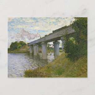 Claude Monet   Eisenbahnbrücke in Argenteuil Postkarte