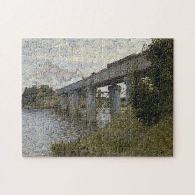 Claude Monet - Eisenbahnbrücke in Argentinien Puzzle (Horizontal)