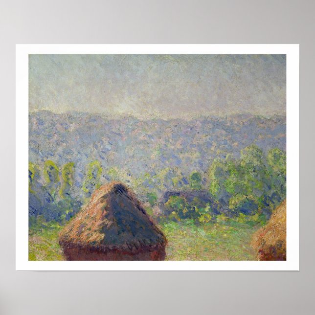 Claude Monet | Ende des Sommers in Givern Poster (Vorne)