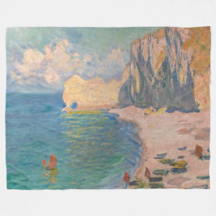 Claude Monet - Etretat: Strand und Falaise d'Amont Fleecedecke