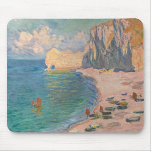 Claude Monet - Etretat: Strand und Falaise d'Amont Mousepad