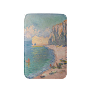 Claude Monet - Etretat: Strand und Falaise d'Betwe Badematte