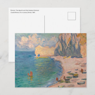 Claude Monet - Etretat: Strand und Falaise d'Betwe Postkarte