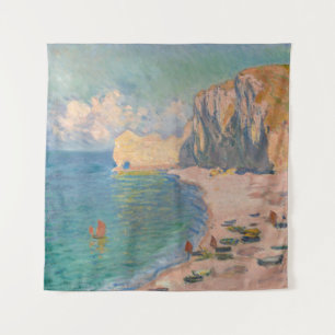 Claude Monet - Etretat: Strand und Falaise d'Betwe Wandteppich