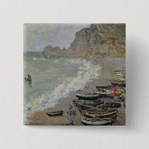 Claude Monet   Etretat, Strand und Porte d'Amont Button