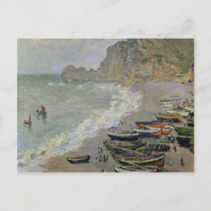 Claude Monet   Etretat, Strand und Porte d'Amont Postkarte